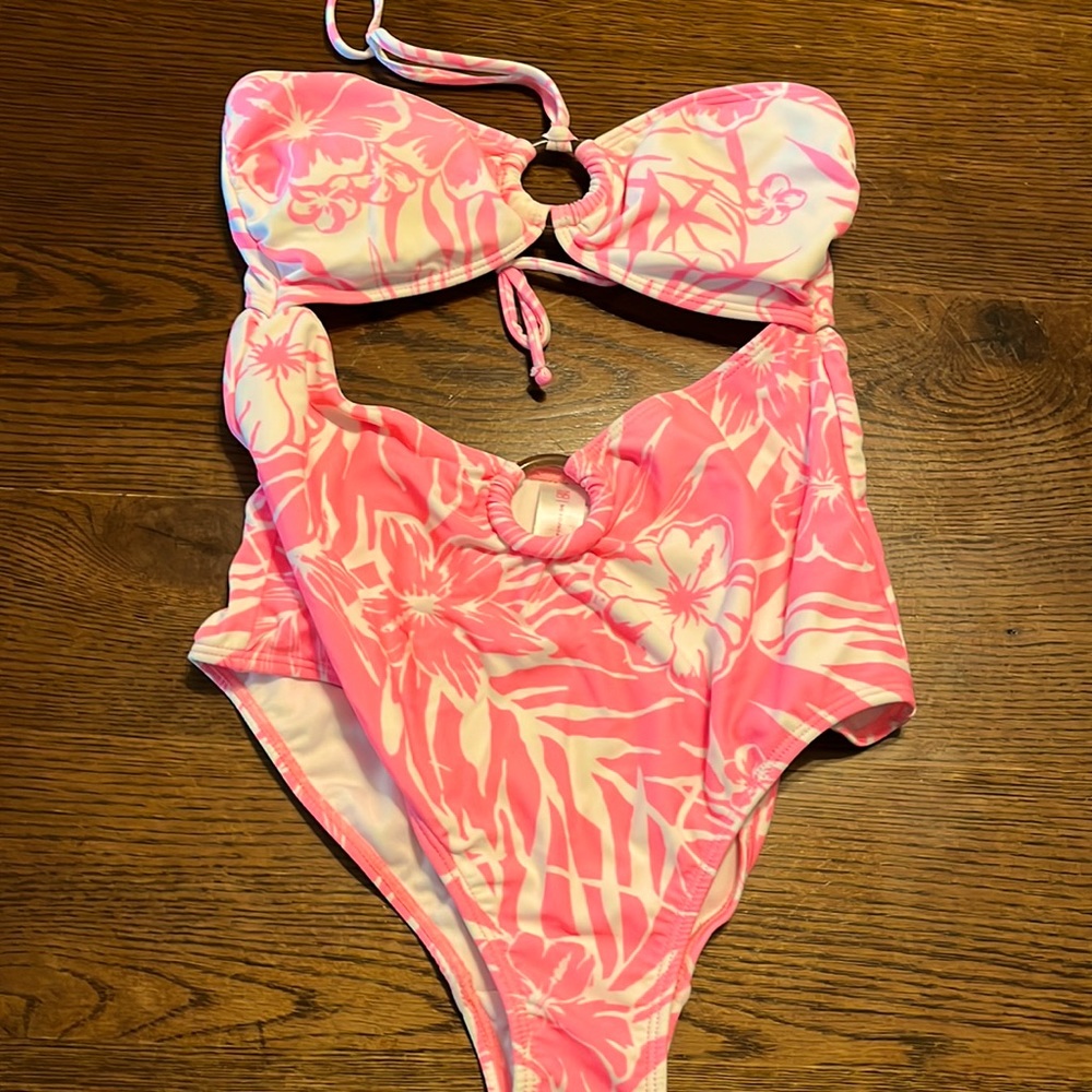 Swimsuit New Floral Hawaiian Monokini small